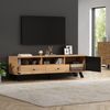 TV-Schrank mit 2 Schubladen & Schrankfach, 150 x 38 x 44 cm, Holzfarbe/Schwarz Bild 5