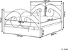 Metallbett schwarz Lattenrost 160x200 cm DINARD Bild 2