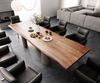 Esstisch Edge 300x100 XL Akazie Braun Pilier Metall Effektfinish Titan Live-Edge Bild 4