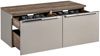 Waschtischunterschrank 120cm 2 Schubkästen, 4 Auszüge PUEBLA-56-TAUPE in taupe mit Vintage Oak, B/H/T ca. 120,4/48,5/46 cm Bild 4