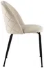 Vente-unique - MELBOURNE Stuhl SamtStoff Beige - B 55 cm x H 77 cm x L 50 cm Bild 4