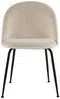 Vente-unique - MELBOURNE Stuhl SamtStoff Beige - B 55 cm x H 77 cm x L 50 cm Bild 2