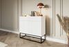 Selsey 'Veldio' Sideboard 2-türig mit Schubladen, weiß mit schwarzem Metallgestell, ca. 90 x 100 x 38 cm Bild 3