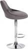 CLP 2er Set Barhocker Lazio Samt höhenverstellbar und 360 Grad drehbar,grau chrom Bild 5