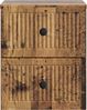 vidaXL Wandmontierter Nachttisch 2 pcs Altholz 33 x 34,5 x 40 cm 897972 Bild 5
