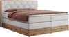 Boxspringbett VENETO KING, Doppelbett mit Multipocket-Matratze, Polsterbett mit Kopfstütze - 160 x 200 cm - Weiß Kunstleder - H4 Bild 4