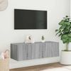 TV-Wandschrank, Fernsehschrank mit LED-Leuchten Grau Sonoma 100 x 35 x 31 cm Bild 5