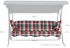 GO-DE Hollywood-Auflage 4-tlg. 50 cm x 180 cm x 8 cm, rot, karo rot Bild 2