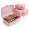 Hausfelder Lunchbox Brotdosen 4er Set hoch rosa, Kunststoff, (4er Set, 4-tlg, 2 große Brotdosen und 2 kleine Snackboxen), spülmaschinengeeignet, langlebig, bruchfest, BPA-frei Bild 4