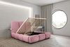 Polsterbett Doppelbett GRACIA 140x200cm Komplettset in Stoff Allora Rosa Bild 2
