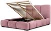 Polsterbett Doppelbett GRACIA 140x200cm Komplettset in Stoff Allora Rosa Bild 4