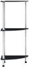 vidaXL Regal mit 3 Ablagen Schwarz 30x30x67 cm Hartglas 249519 Bild 3