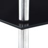 vidaXL Regal mit 3 Ablagen Schwarz 30x30x67 cm Hartglas 249519 Bild 4