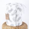 Loolay Bettnestchen GRAU WEIß Baumwolle BETTUMRANDUNG Babybett 420, 360, 210, 180 x 30cm, (Babyausstattung Babynest Kopfschutz Kantenschutz Baby, 100% Baumwolle Babybett Bettschutzgitter Umrandung), LOOLAY® - 100% Europäische Stoffe und Kleinserien-Nähen! Bild 3