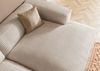 Ecksofa 304x164x69 Ottomane rechts Cord elfenbein VALENCIA Bild 4