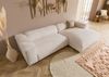 Ecksofa 304x164x69 Ottomane rechts Cord elfenbein VALENCIA Bild 2
