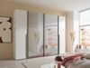 Schlafzimmer-Set >Maturs< (2-teilig) weiss/Graphit - Schrank 267x205x57cm, Bett 305x93x210cm Bild 2