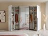 Schlafzimmer-Set >Maturs< (2-teilig) weiss/Graphit - Schrank 267x205x57cm, Bett 305x93x210cm Bild 5