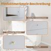 Tongtong Kommode mit 6 Schubladen – Weiße Türkommode mit Schubladen, für Wohnzimmer und Schlafzimmer Bild 2