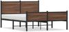 vidaXL Metallbett ohne Matratze Eichen-Optik 140x200 cm 4007959 Bild 2