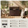 tectake Geräteschrank Rattan WPC-Schrank Monscia - wetterfest und langlebig (GartenschrankMontagematerialMontageanleitung, 1-St, 1 St) mit Magnetverschluss und Stahlgestell Bild 2