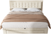 MODFU Polsterbett Doppelbett mit Stauraumfunktion (Mit Kasten und Schubladen, 1-tlg, 160*200 mit Lattenrost und Kopfteil,Stauraumbett,ohne Matratze), mit höhenverstellbarem Kopfteil, hydraulischem Stauraum Bild 4