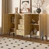Sideboard 160x36x94 cm mit 4 Türen und 4 Schubladen, Holzoptik, modernes Design Bild 5