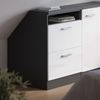 Küchenschrank für Dachschrägen R-Line Weiß Hochglanz 60 cm mit 2 Schubladen, Schrankkorpus 60 cm Tiefe Vicco Bild 4