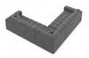 Ecksofa Ibiza Stoff – Modern & Bequem - Samtstoff - Dunkelgrau Bild 4