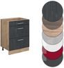 Küchenunterschrank R-Line Schwarz Beton 60 cm AP Marmor Vicco Bild 5