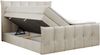 Boxspringbett KING DE LUX - 7-Zonen Matratze - PREMIUM-11-KING - 120x200cm - Beige Velours - H4 Bild 4