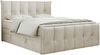 Boxspringbett KING DE LUX - 7-Zonen Matratze - PREMIUM-11-KING - 120x200cm - Beige Velours - H4 Bild 3