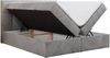Boxspringbett mit Kopfteil und Topper, Doppelbett - RICO - 120x200cm - Hellgrau Velours - H4 Bild 4
