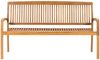 vidaXL Stapelbare Gartenbank mit Auflage 159 cm Massivholz Teak 3063312 Bild 3