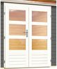 Gartenhaus Kastorf 7 - 364x244 cm plus Anbaudach 3,20m mit Rückwand, 28 mm Holz terragrau, Karibu Bild 3