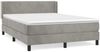 vidaXL Boxspringbett mit Matratze Hellgrau 140x200 cm Samt 3130841 Bild 2