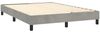 vidaXL Boxspringbett mit Matratze Hellgrau 140x200 cm Samt 3130841 Bild 4