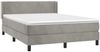 vidaXL Boxspringbett mit Matratze Hellgrau 140x200 cm Samt 3130841 Bild 3