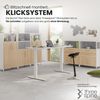 bümö flexi Aktenschrank abschließbar mit Flügeltüren & 2 Schubladen in Graphit/Eiche, Büroschrank mit werkzeuglosem Schnellmontage-Klicksysten in modularer Bauweise, FW48K2KG-G-E-BS Bild 4