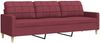 vidaXL 3-Sitzer-Sofa Weinrot 210 cm Stoff 4007420 Bild 2