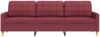vidaXL 3-Sitzer-Sofa Weinrot 210 cm Stoff 4007420 Bild 4