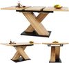 Esstisch, Teleskoptisch Tisch Küchentisch Ausziehtisch mit Hilfe innenliegender Einlegeplatten auf 1112 8.5cm ausziehbar für Küche und Wohnzimmer Holzfarbener Esstisch , 1112 8.5 x 80 cm Bild 5