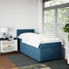 vidaXL Boxspringbett mit Matratze Dunkelblau 90x190 cm Samt 3286196 Bild 3