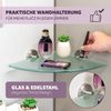 bremermann Bad-Serie PIAZZA - Glaseckablage inkl. Klebeset, Glasregal, Badregal aus Glas und Edelstahl, matt Bild 4