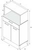 Dmora 2-türiger Mehrzweckschrank Asaro, Küchen-Sideboard, Mehrzweck-Hilfsschrank, Moderner Kleiderschrank, 72x40h126 cm, Weiß und Eiche Bild 3