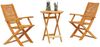 vidaXL Klapp Bistro Set 3 pcs Braun Massivholz Akazie 3375693 Bild 3