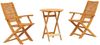 vidaXL Klapp Bistro Set 3 pcs Braun Massivholz Akazie 3375693 Bild 2