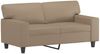 vidaXL 2-Sitzer-Sofa mit Zierkissen Cappuccino-Braun 120 cm Kunstleder 3200865 Bild 4