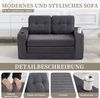 REDOM Sofa mit Seitentaschen und Getränkehaltern, umbaubarer Sitzsack mit gesteppten Kissen und rahmenloser Rückenlehne, Loungesofa Schlafsofa Bild 4
