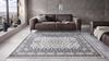 Orientalischer Kurzflor Teppich Parun Täbriz Creme Grau - 80x250x0,9cm Bild 2